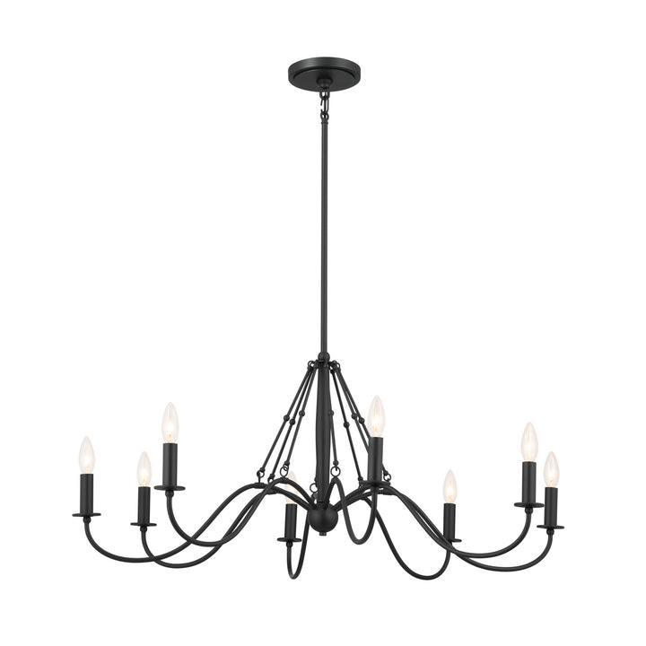 Kichler Canada - 52456BKT - Eight Light Chandelier - Freesia - Textured Black