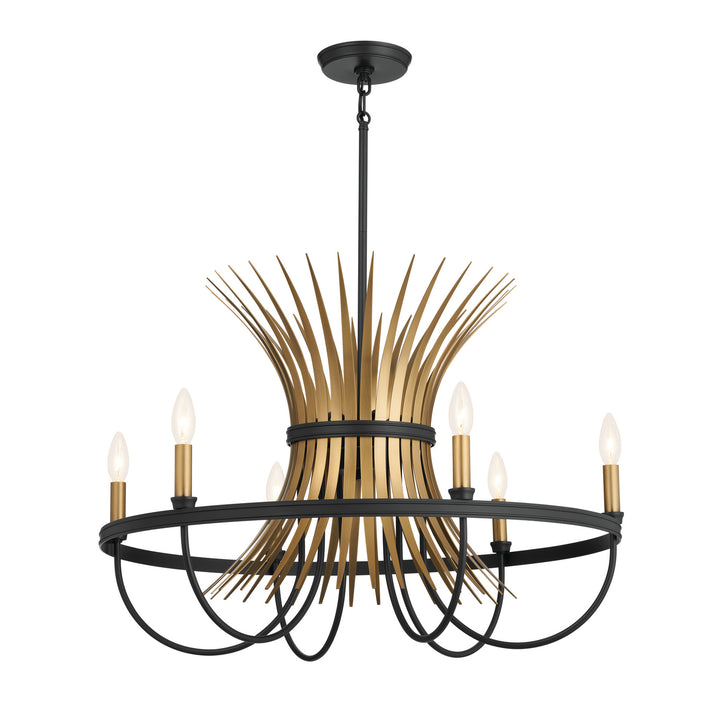 Kichler Canada - 52458BK - Six Light Chandelier - Baile - Black