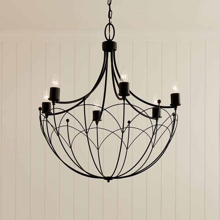Kichler Canada - 52462BKT - Six Light Chandelier - Topiary - Textured Black