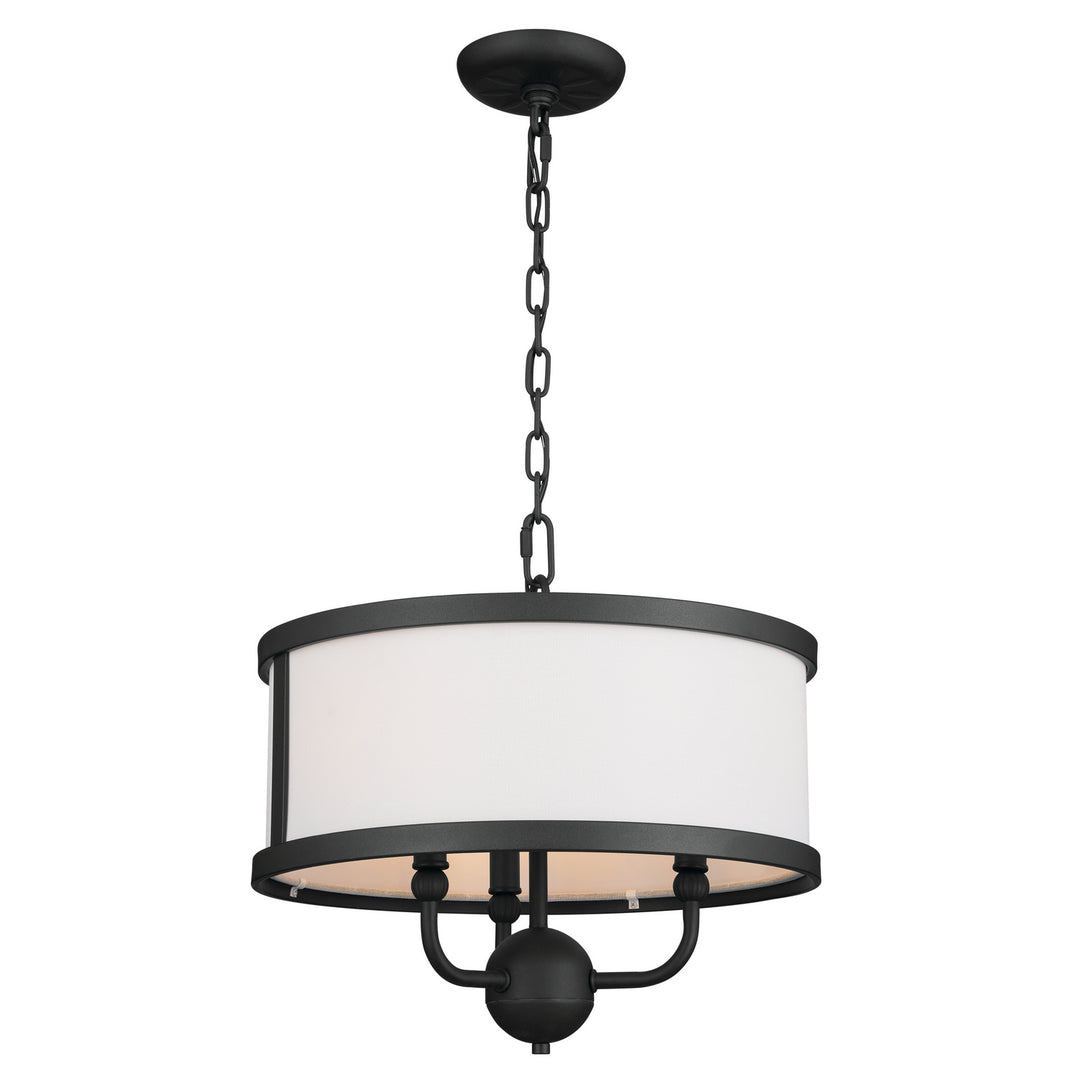 Kichler Canada - 52465BKT - Three Light Chandelier/Semi Flush - Heddle - Textured Black