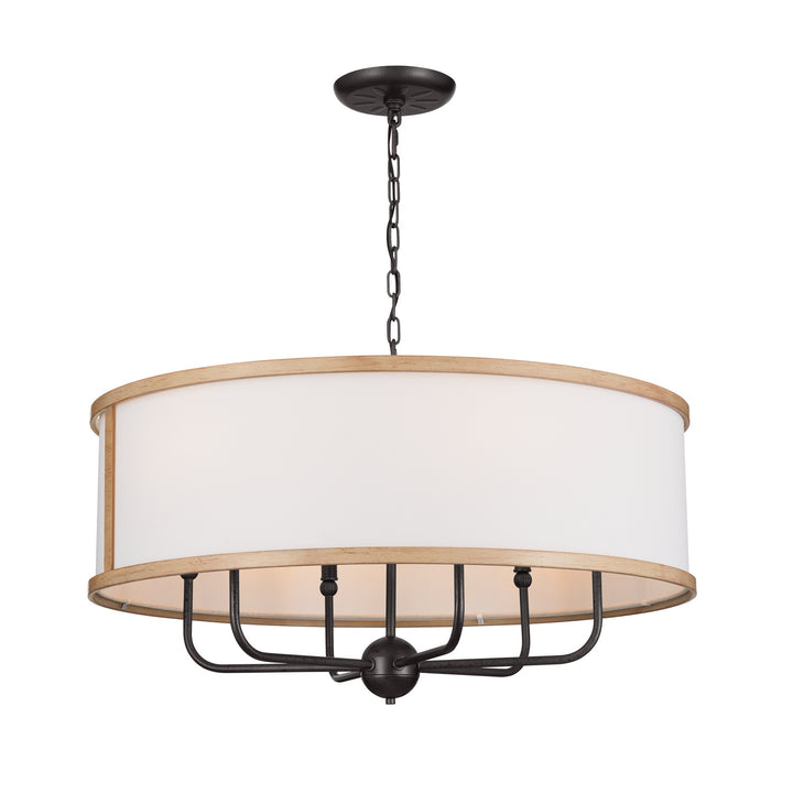Kichler Canada - 52466AVI - Six Light Chandelier - Heddle - Anvil Iron