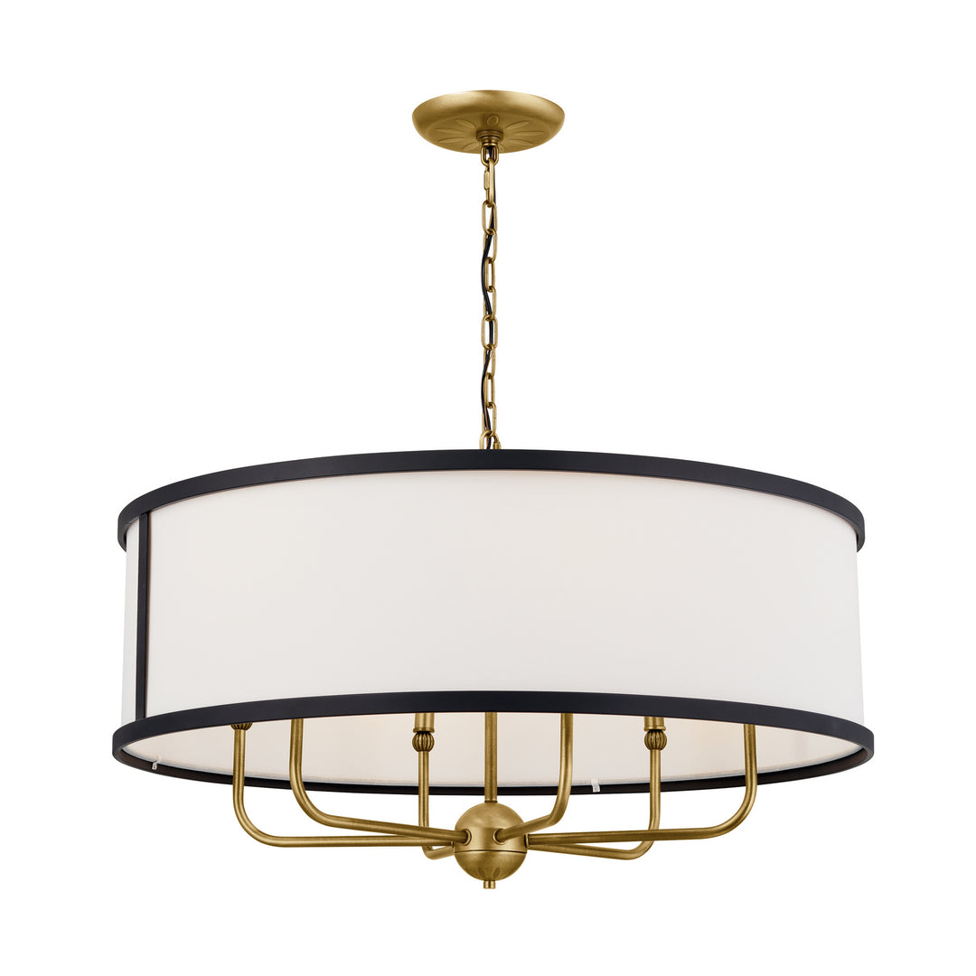 Kichler Canada - 52466NBR - Six Light Chandelier - Heddle - Natural Brass