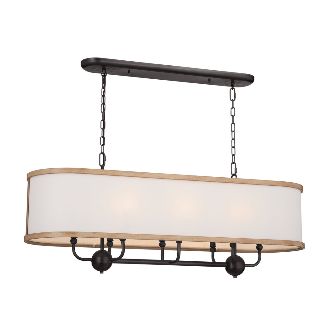 Kichler Canada - 52467AVI - Eight Light Linear Chandelier - Heddle - Anvil Iron