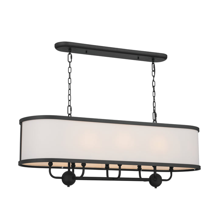 Kichler Canada - 52467BKT - Eight Light Linear Chandelier - Heddle - Textured Black