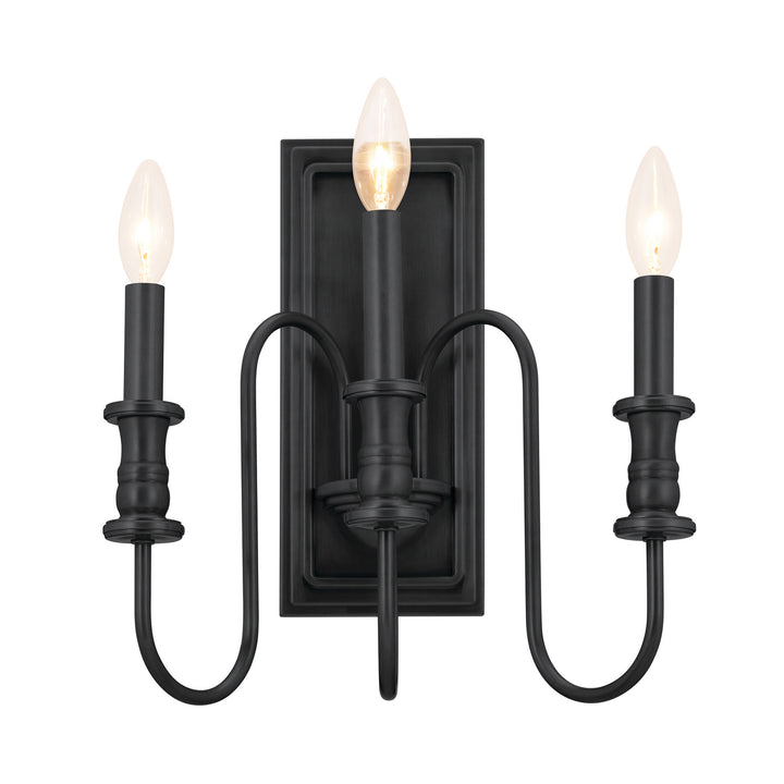 Kichler Canada - 52473BK - Three Light Wall Sconce - Karthe - Black