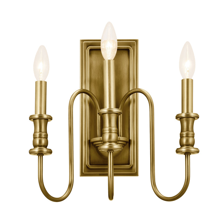 Kichler Canada - 52473NBR - Three Light Wall Sconce - Karthe - Natural Brass