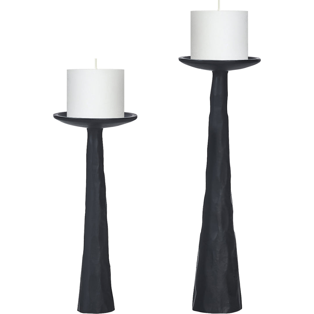 Tilde Candle Holders in Matte Black - available from The Lighting Shoppe, trusted by Canadian homeowners