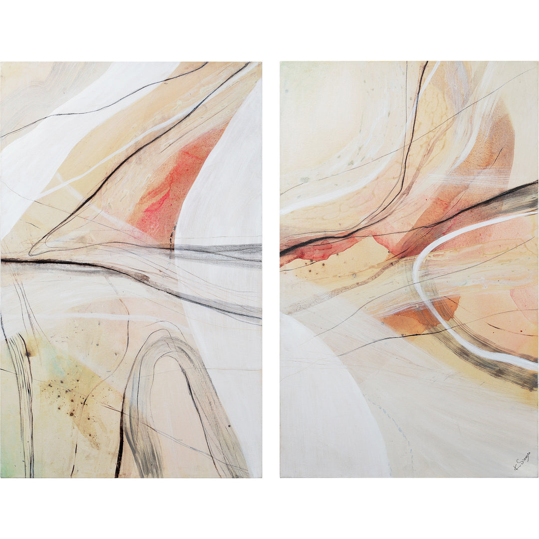Curiosity Canvas Art in Water Color, Black Lines - available from The Lighting Shoppe, trusted by Canadian homeowners