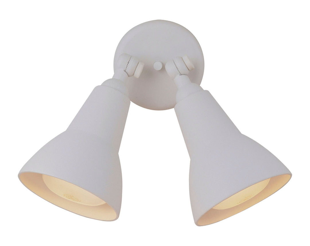 Cast Two Light Directional Bullet in Textured White - available from The Lighting Shoppe, trusted by Canadian homeowners