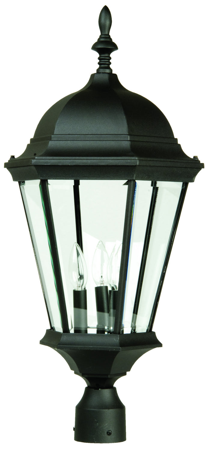 Craftmade Canada - Z555-TB - Three Light Post Mount - Straight Glass Cast - Textured Black