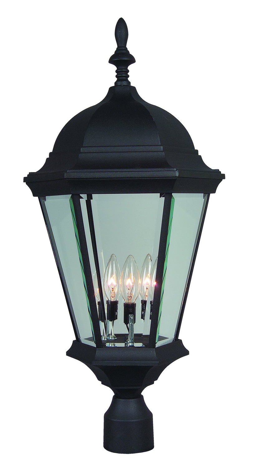 Craftmade Canada - Z555-TB - Three Light Post Mount - Straight Glass Cast - Textured Black