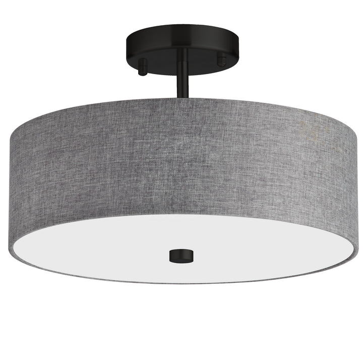 Everly Three Light Semi-Flush Mount in Grey - available from The Lighting Shoppe, trusted by Canadian homeowners