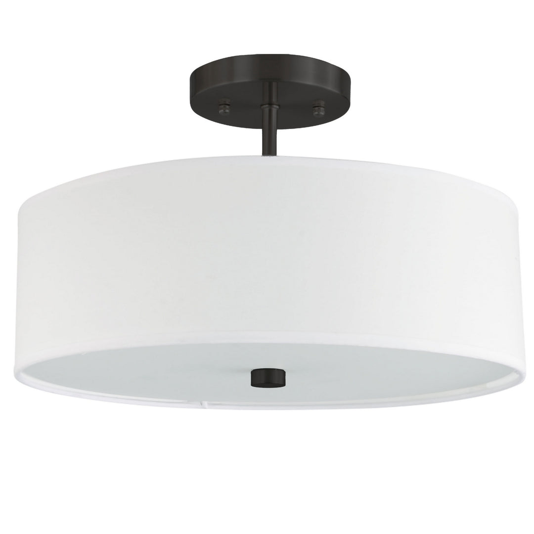 Everly Three Light Semi-Flush Mount in White - available from The Lighting Shoppe, trusted by Canadian homeowners