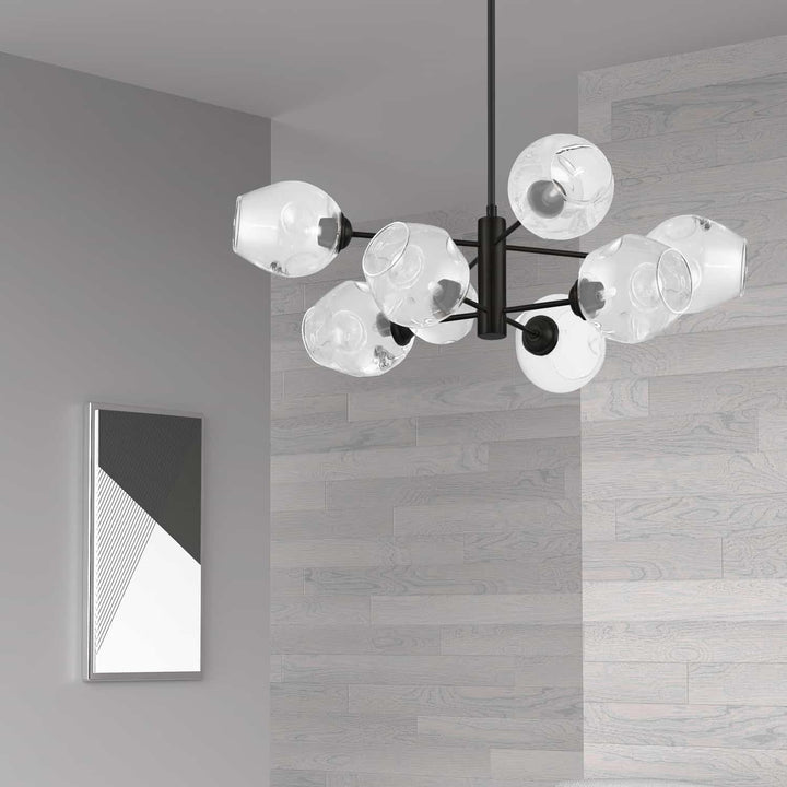 Dainolite Canada - ABI-268P-MB-CLR - Eight Light Pendant - Abii - Black