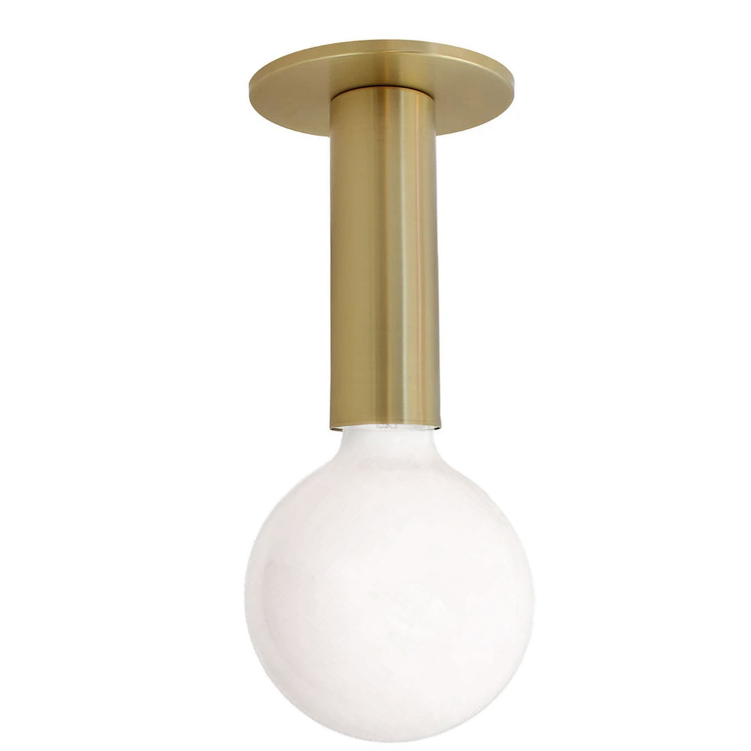 Adams One Light Flush Mount in Aged Brass - available from The Lighting Shoppe, trusted by Canadian homeowners