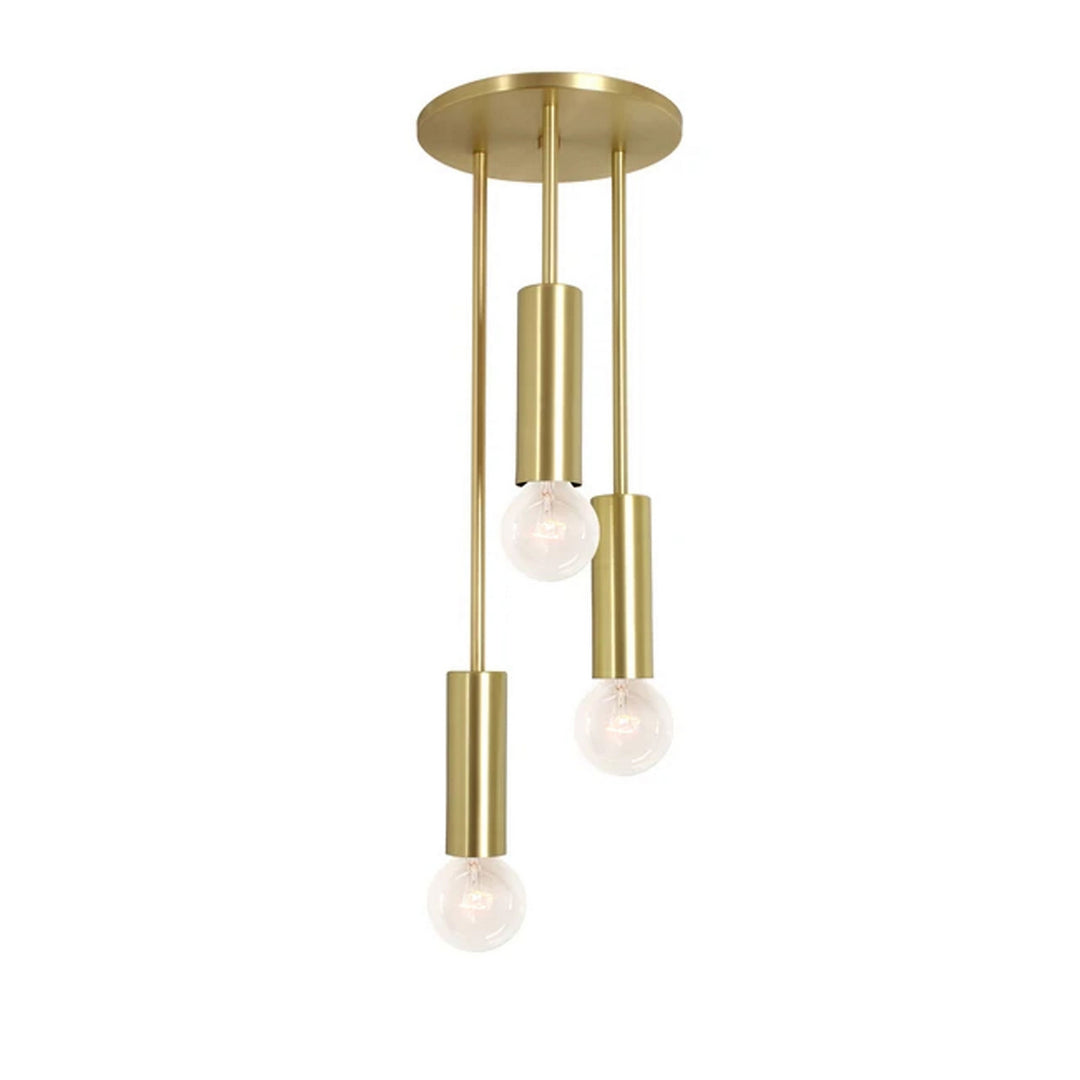 Adams Three Light Pendant in Aged Brass - available from The Lighting Shoppe, trusted by Canadian homeowners