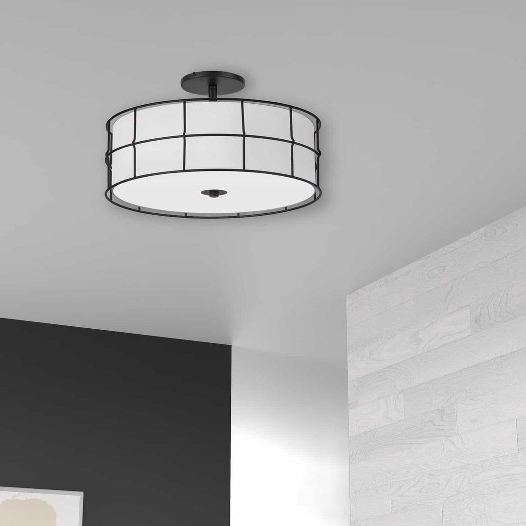 Dainolite Canada - ALC-163SF-MB - Three Light Semi-Flush Mount - Alcala - Black