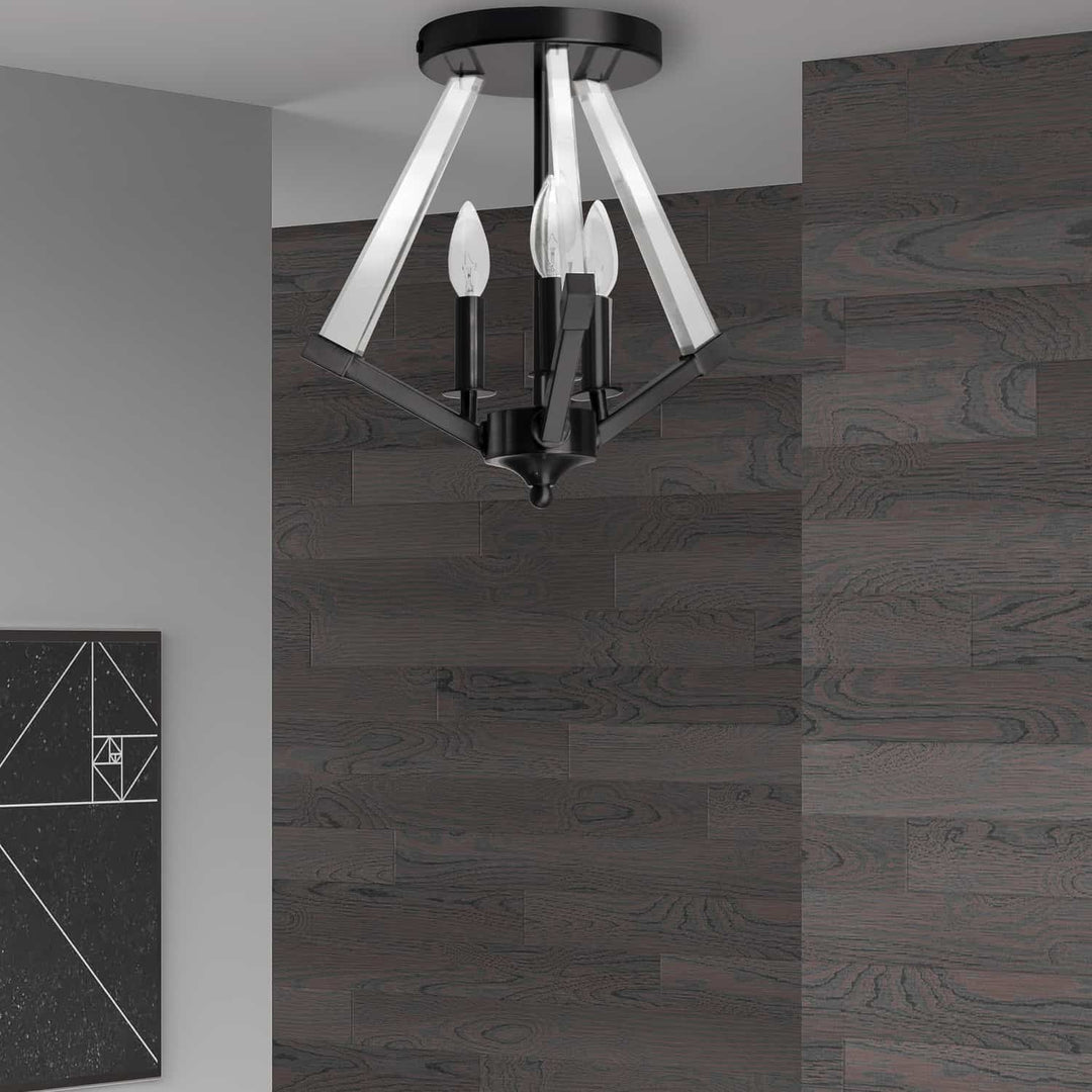 Dainolite Canada - ALT-153SF-MB - Three Light Semi-Flush Mount - Aalto - Black