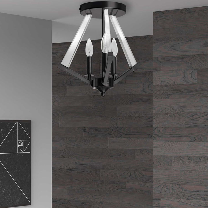 Dainolite Canada - ALT-153SF-MB - Three Light Semi-Flush Mount - Aalto - Black