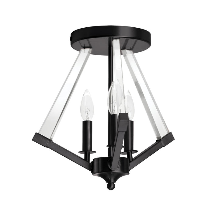 Aalto Three Light Semi-Flush Mount in Black - available from The Lighting Shoppe, trusted by Canadian homeowners