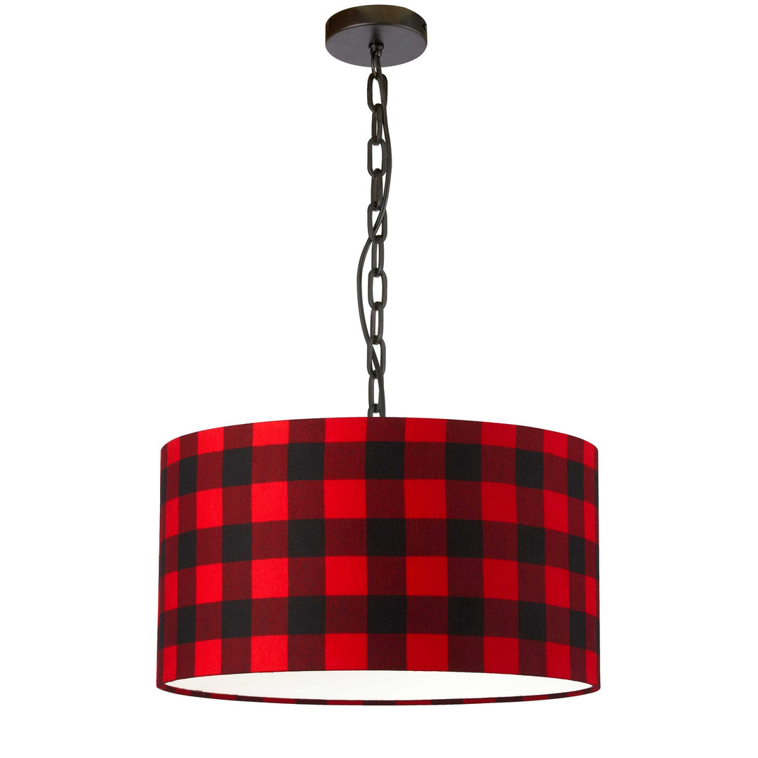 Braxton One Light Pendant in Buffalo Check - available from The Lighting Shoppe, trusted by Canadian homeowners