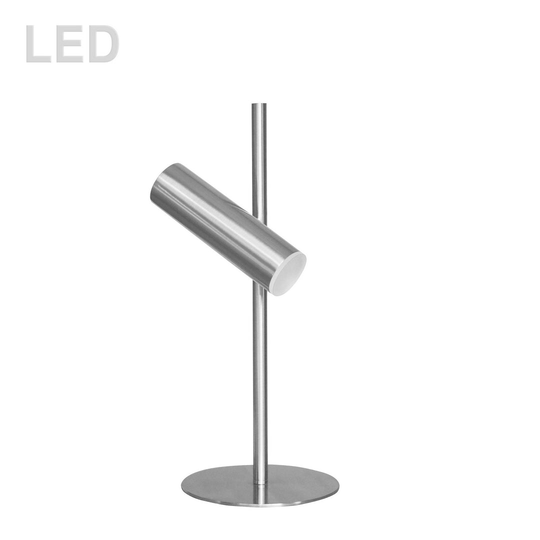 Constance LED Table Lamp in Satin Chrome - available from The Lighting Shoppe, trusted by Canadian homeowners