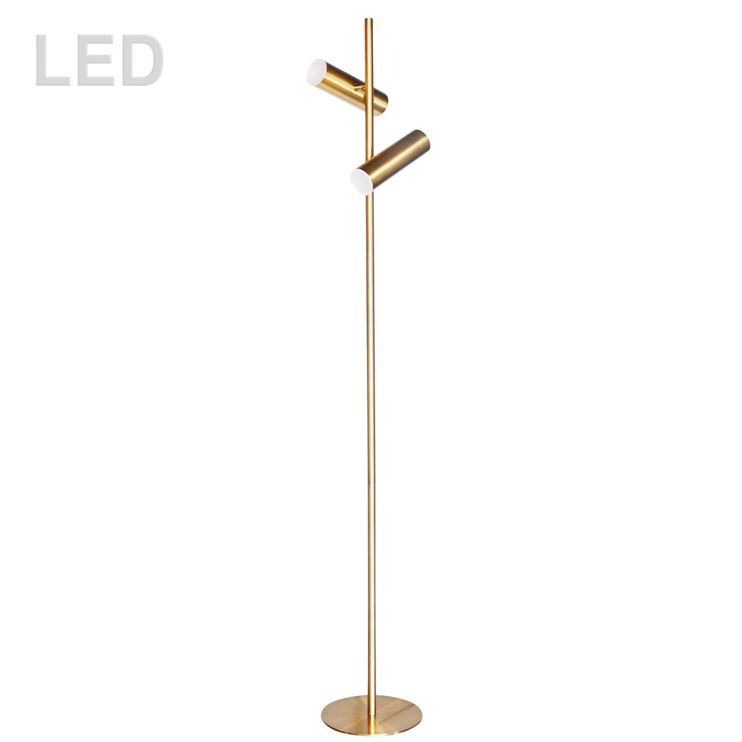 Constance LED Floor Lamp in Aged Brass - available from The Lighting Shoppe, trusted by Canadian homeowners