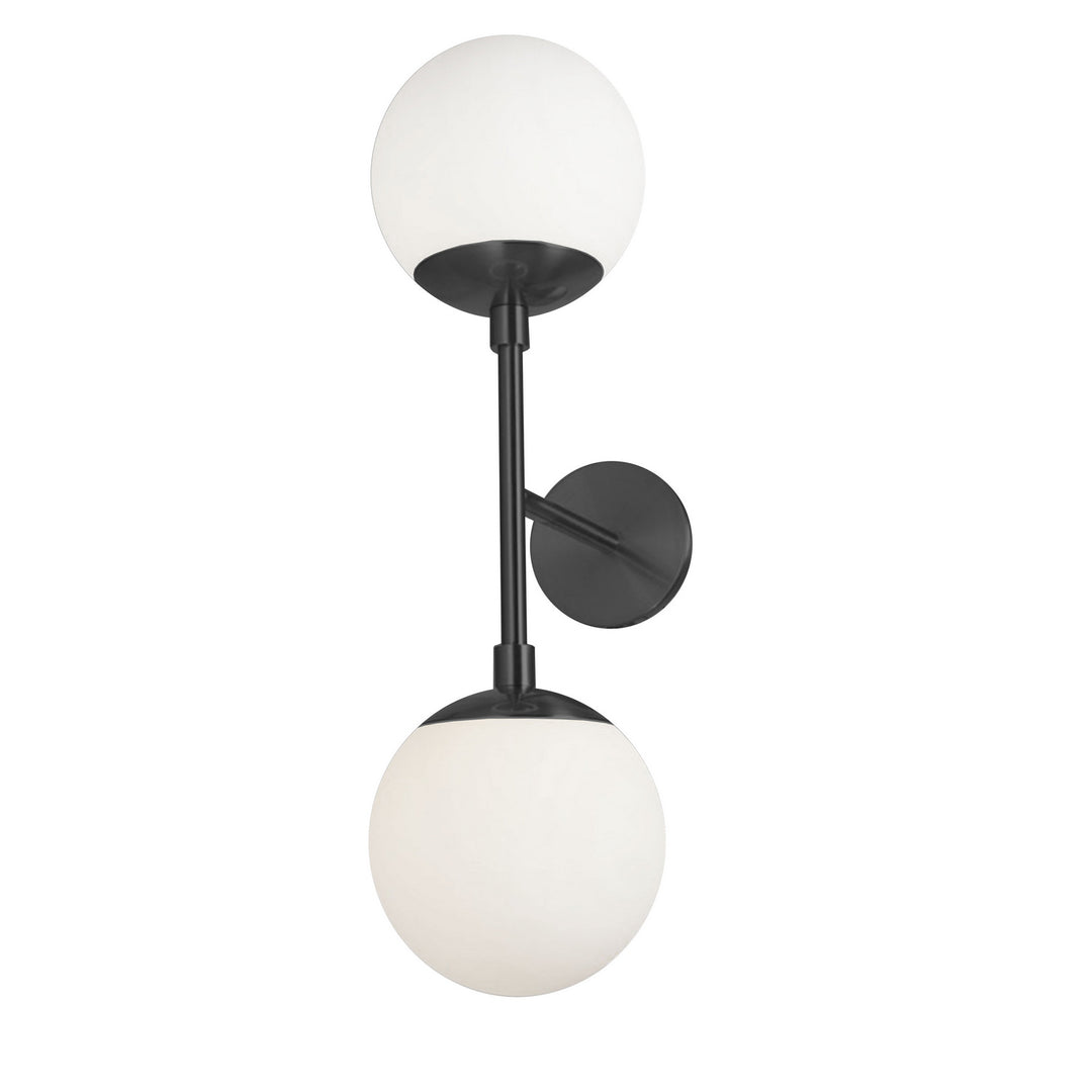 Dayana Two Light Wall Sconce in Black - available from The Lighting Shoppe, trusted by Canadian homeowners