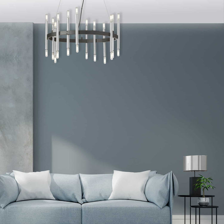 Dainolite Canada - DER-2424C-MB-PC - 24 Light Chandelier - Derry - Black