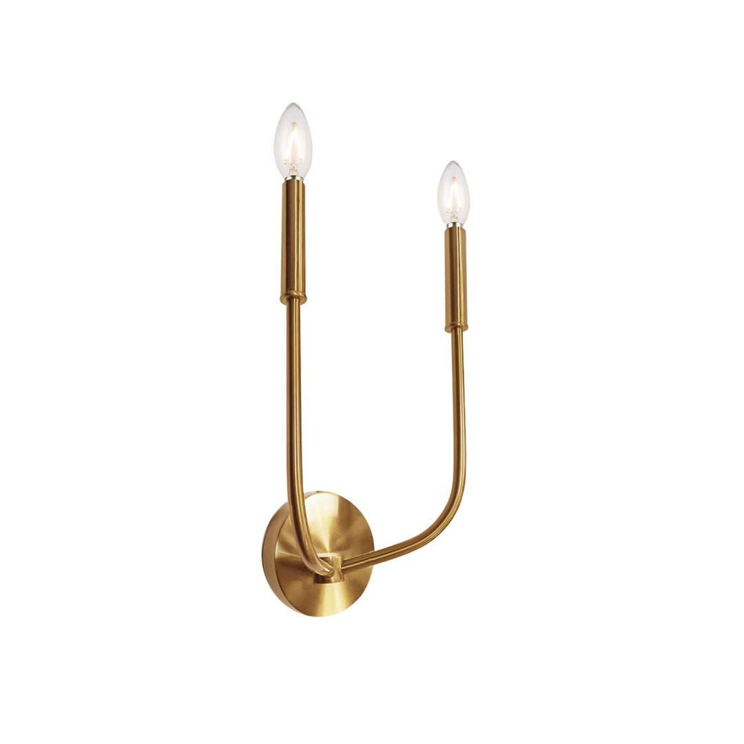 Eleanor Two Light Wall Sconce in Aged Brass - available from The Lighting Shoppe, trusted by Canadian homeowners