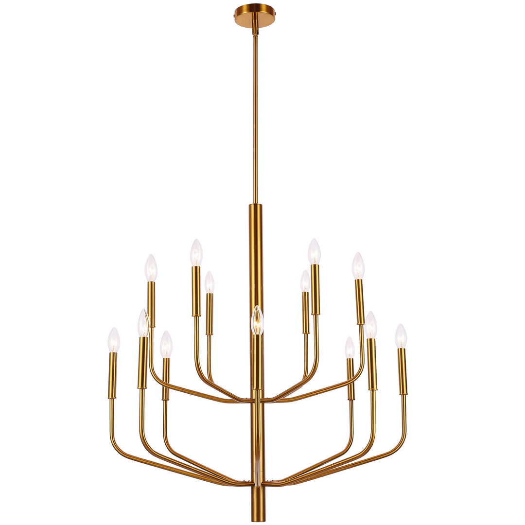 Eleanor 14 Light Chandelier in Aged Brass - available from The Lighting Shoppe, trusted by Canadian homeowners
