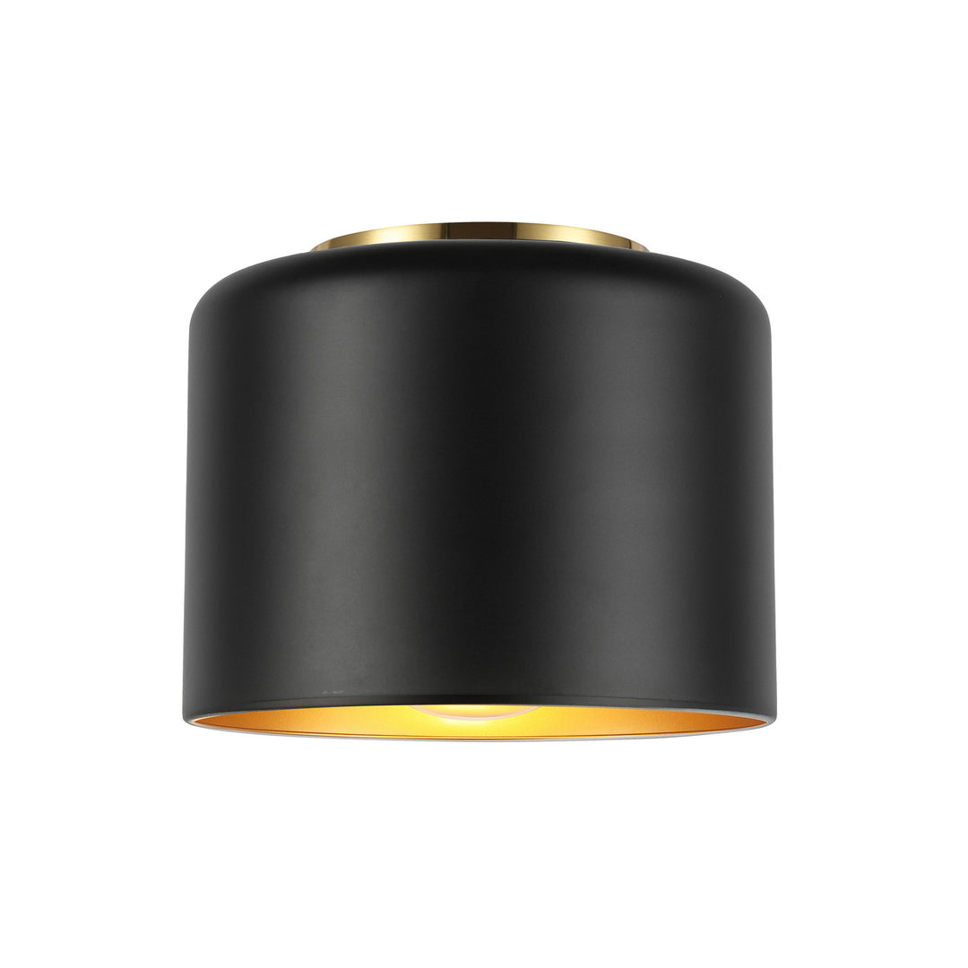 Emilia One Light Flush Mount in Black - available from The Lighting Shoppe, trusted by Canadian homeowners