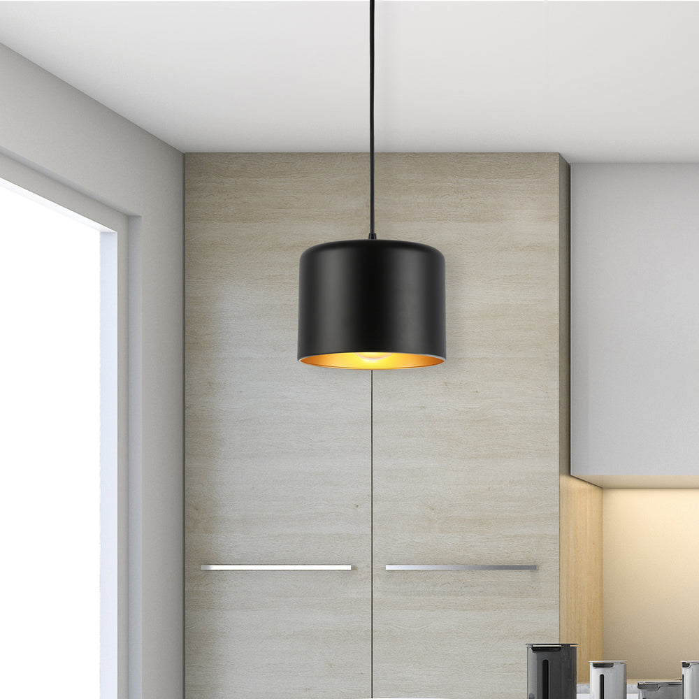 Dainolite Canada - EMI-81P-AGB-MB - One Light Pendant - Emilia - Black