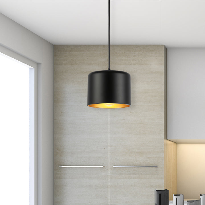 Dainolite Canada - EMI-81P-AGB-MB - One Light Pendant - Emilia - Black