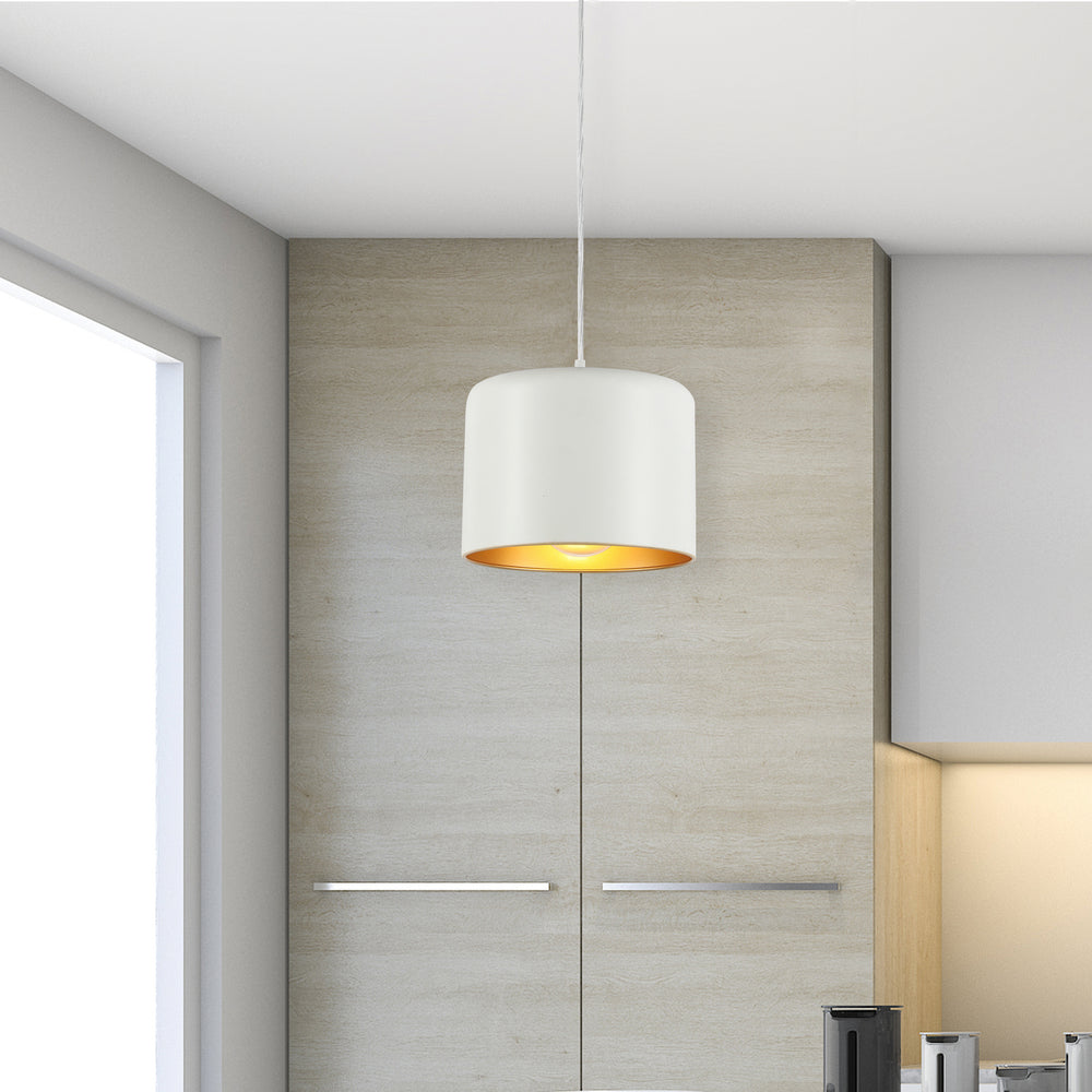 Dainolite Canada - EMI-81P-AGB-MW - One Light Pendant - Emilia - White