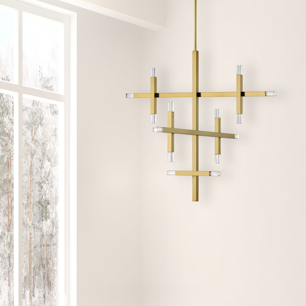 Dainolite Canada - FCS-3656C-AGB - LED Chandelier - Francesca - Aged Brass