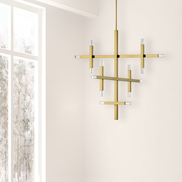 Dainolite Canada - FCS-3656C-AGB - LED Chandelier - Francesca - Aged Brass