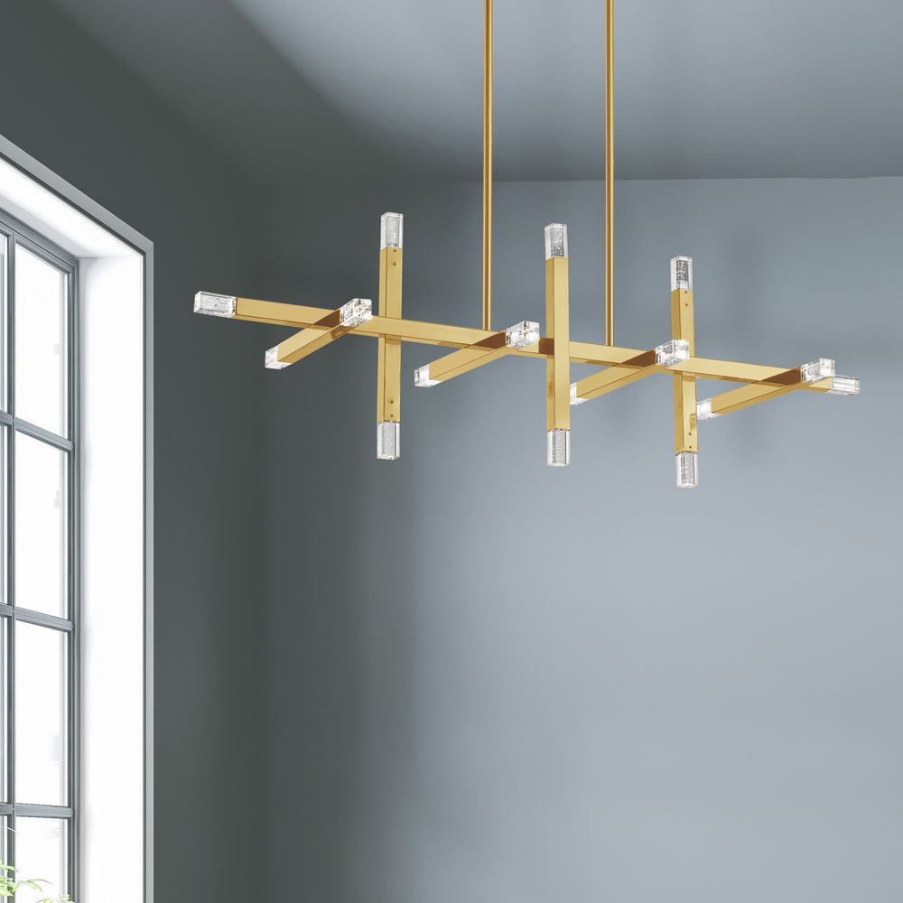 Dainolite Canada - FCS-4064HC-AGB - LED Chandelier - Francesca - Aged Brass