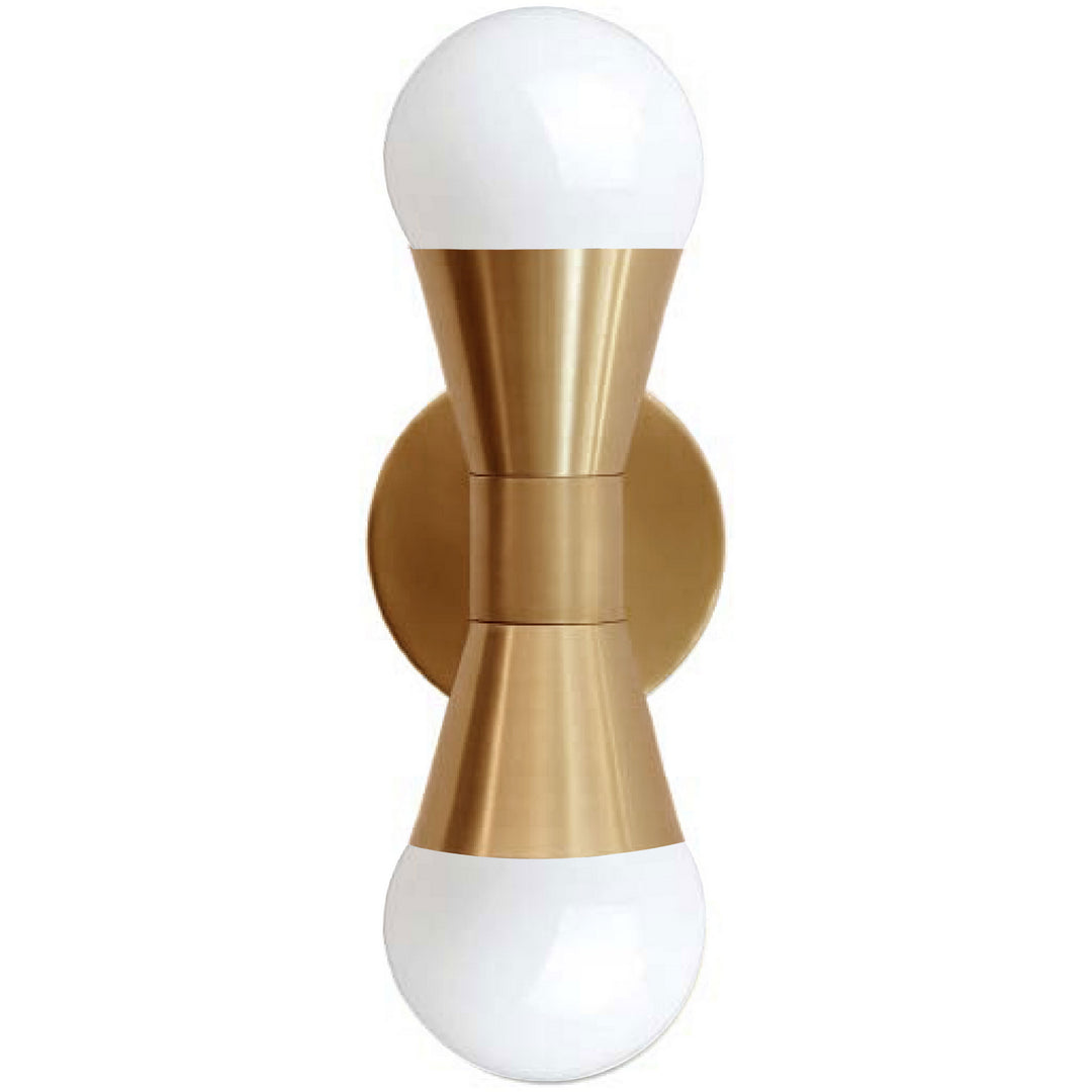 Fortuna Two Light Wall Sconce in Aged Brass - available from The Lighting Shoppe, trusted by Canadian homeowners
