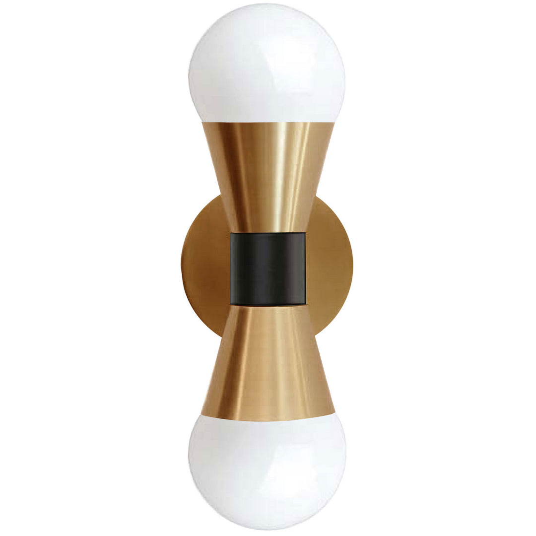 Fortuna Two Light Wall Sconce in Aged Brass - available from The Lighting Shoppe, trusted by Canadian homeowners