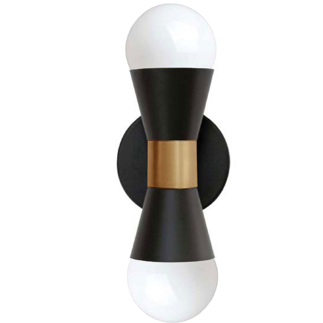 Fortuna Two Light Wall Sconce in Black - available from The Lighting Shoppe, trusted by Canadian homeowners
