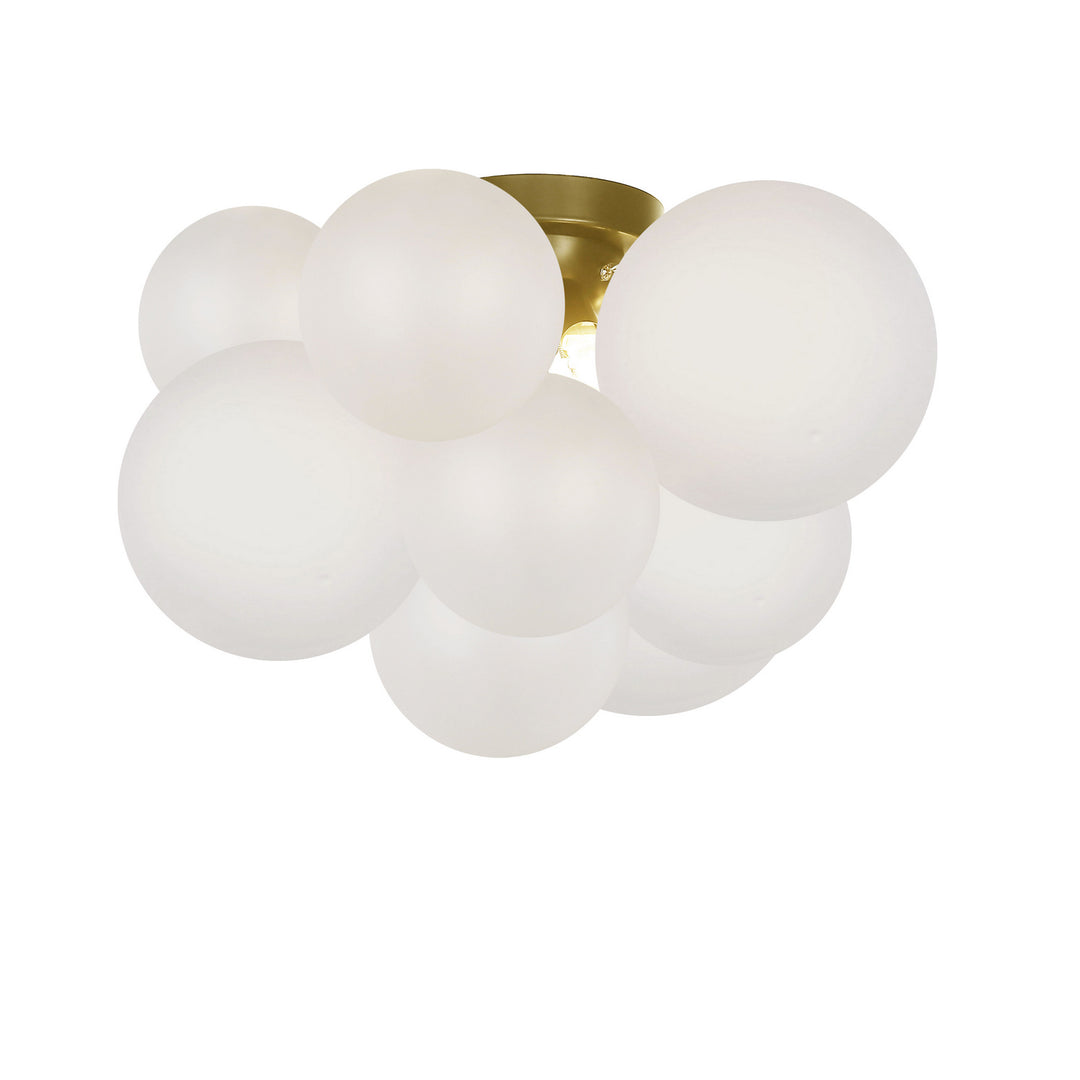 Miles Three Light Flush Mount in White - available from The Lighting Shoppe, trusted by Canadian homeowners
