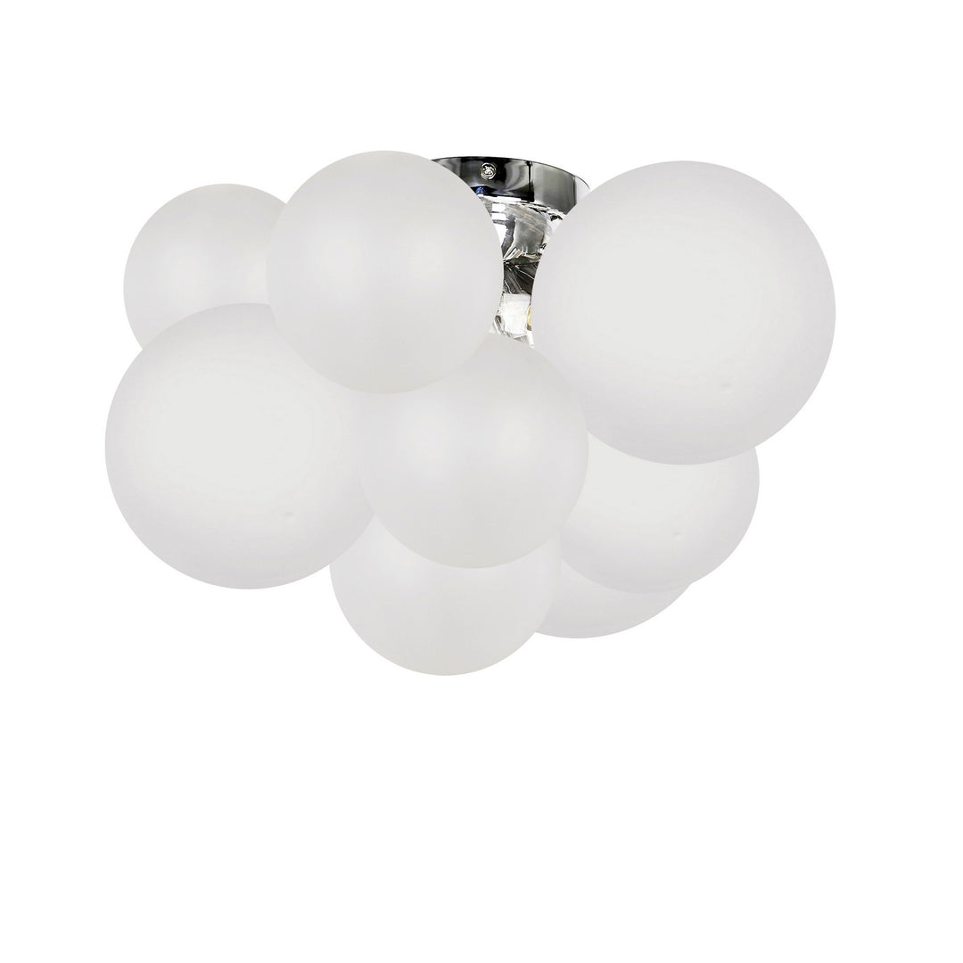 Miles Three Light Flush Mount in White - available from The Lighting Shoppe, trusted by Canadian homeowners