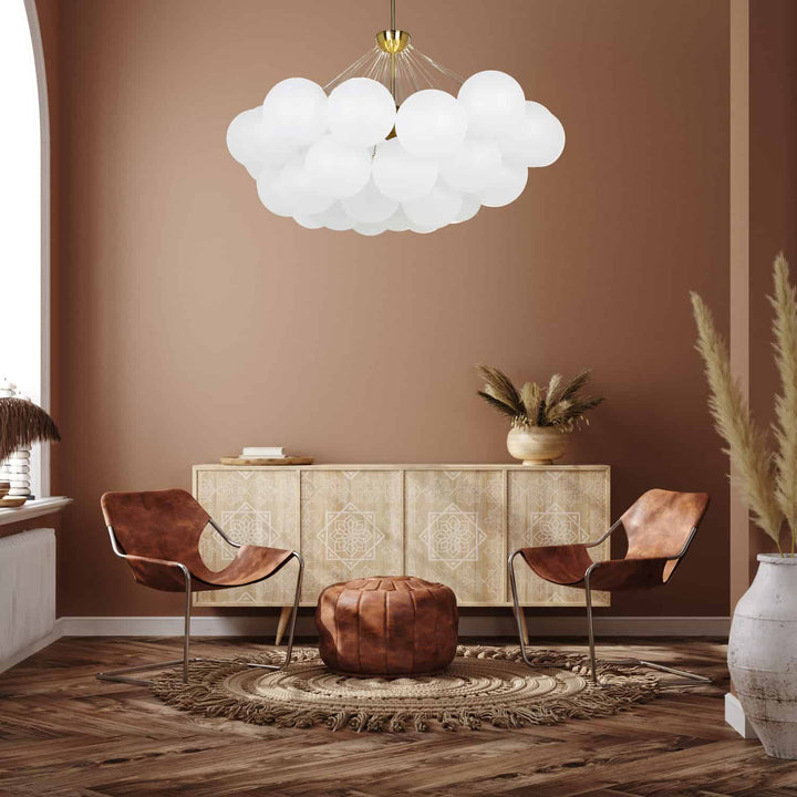 Dainolite Canada - MLS-358C-AGB-FR - Eight Light Chandelier - Miles - White