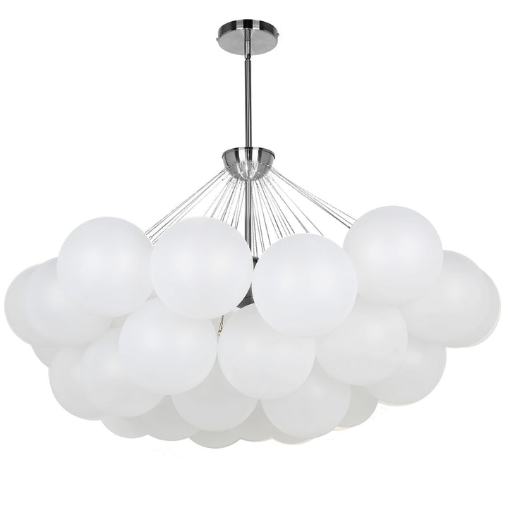 Miles Eight Light Chandelier in White - available from The Lighting Shoppe, trusted by Canadian homeowners