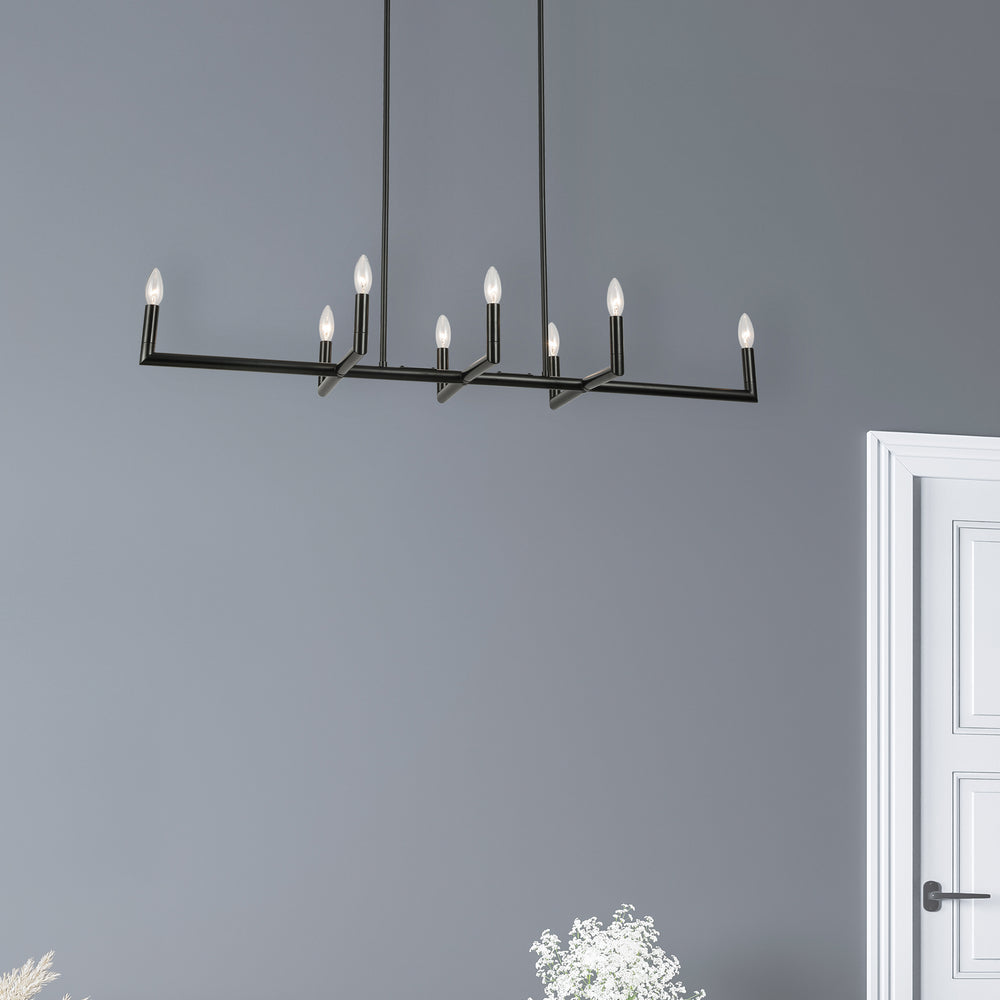 Dainolite Canada - NOR-478HC-MB - Eight Light Chandelier - Nora - Black