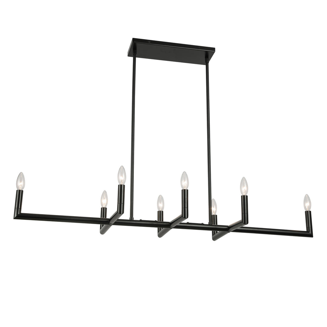 Nora Eight Light Chandelier in Black - available from The Lighting Shoppe, trusted by Canadian homeowners