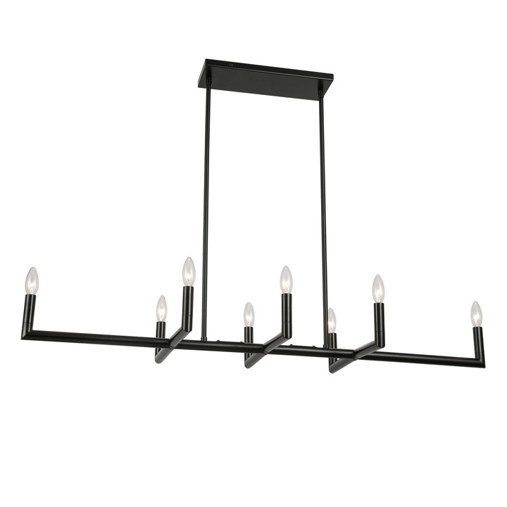Nora Eight Light Chandelier in Black - available from The Lighting Shoppe, trusted by Canadian homeowners