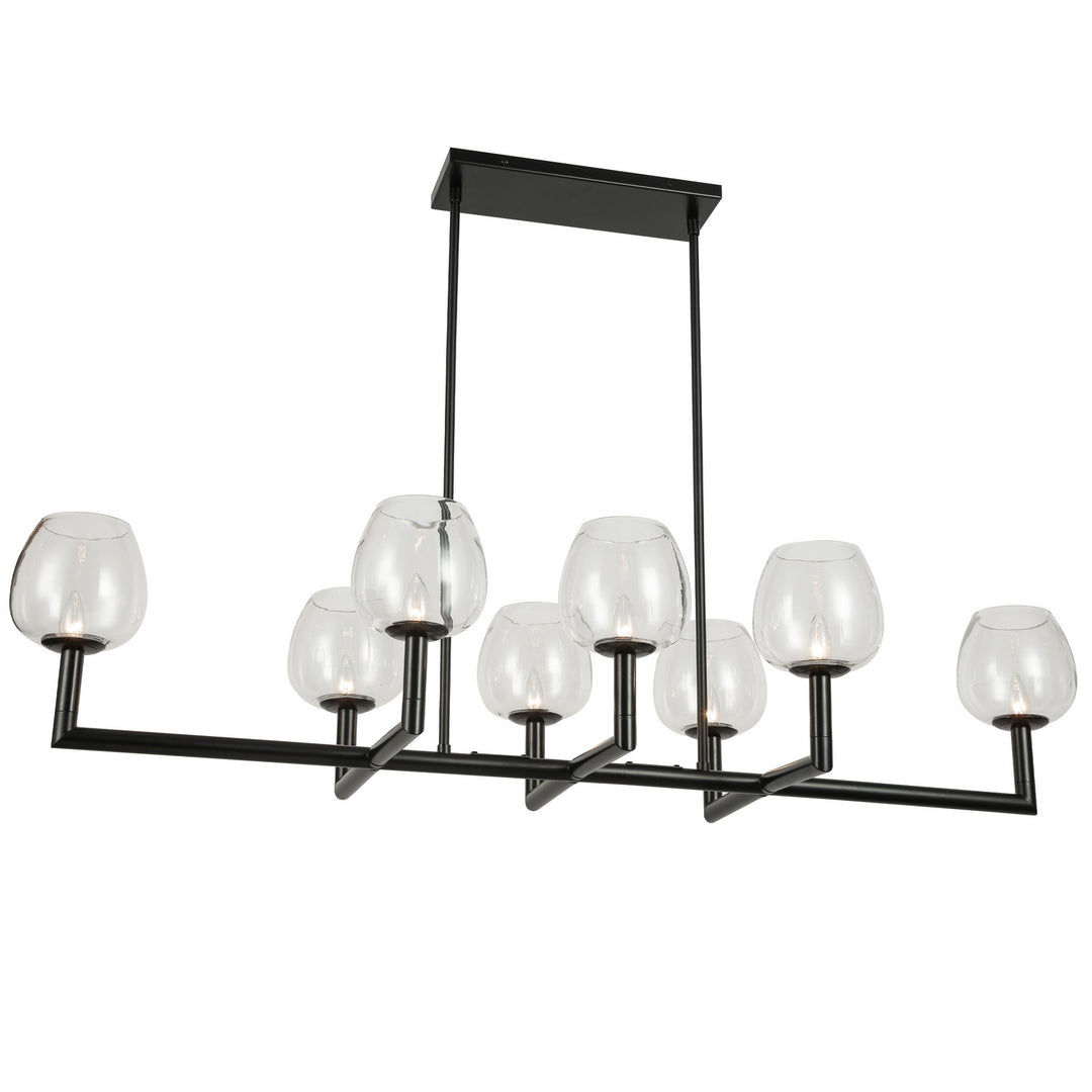 Nora Eight Light Chandelier in Black - available from The Lighting Shoppe, trusted by Canadian homeowners