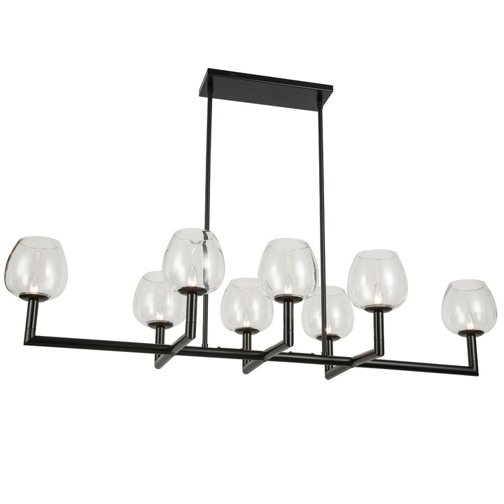 Nora Eight Light Chandelier in Black - available from The Lighting Shoppe, trusted by Canadian homeowners